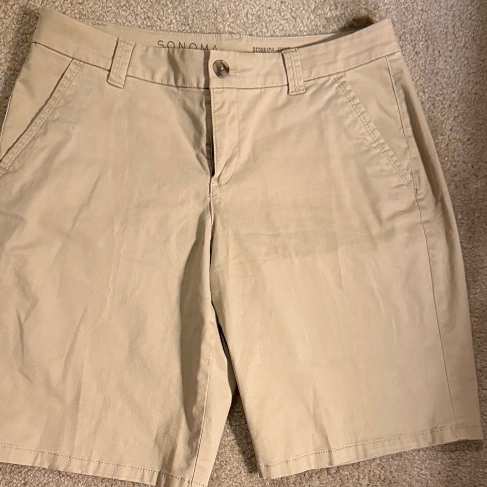 Sonoma Women's Beige Casual Shorts